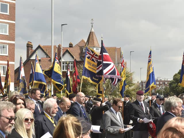 The annual D-Day memorial service took place at the D Day Stone near Canoe Lake, Southsea, on Thursday, June 6, 2024, to commemorate 80 years. Picture: Sarah Standing (060624-4006)