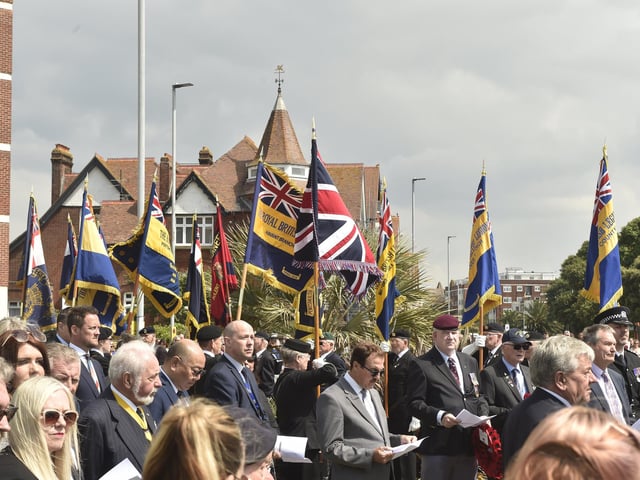 The annual D-Day memorial service took place at the D Day Stone near Canoe Lake, Southsea, on Thursday, June 6, 2024, to commemorate 80 years. Picture: Sarah Standing (060624-4006)