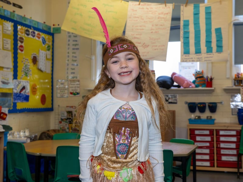 Children & staff from Meon Infant and Junior School dressed up for World Book Day.  Pictured - Pupils dressed up for World Book Day  Photos by Alex Shute