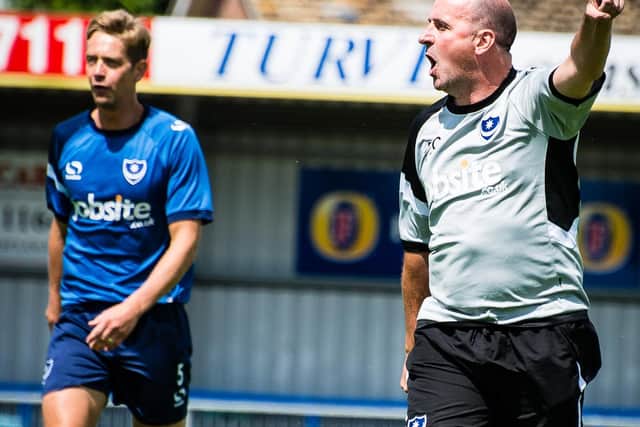Paul Robinson training under new Pompey boss Paul Cook at Westleigh Park in July 2015. Picture: Colin Farmery