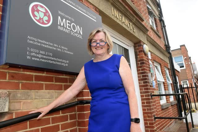 Mrs Karen Morey (59), headteacher of Meon Infant School in Milton, Portsmouth, is retiring today
Picture: Sarah Standing (210722-1427)