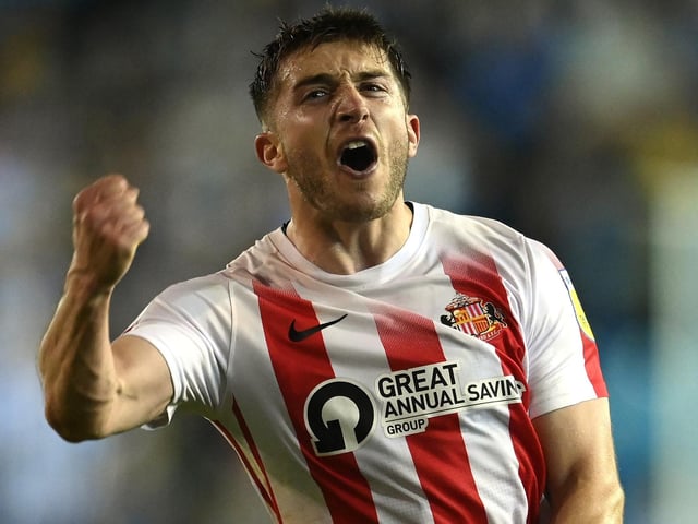 Cox said: 'When speaking to people from the Sunderland end, they were surprised to see clubs circling already, when they're in the midst of the play-offs. Gooch started both semi-final legs against Sheffield Wednesday and Alex Neil seems to be an admirer of him, so it would be surprise to see it come through. With his contract expiring, though, there's a real possibility if he doesn't put pen to paper.   Picture: Michael Regan/Getty Images