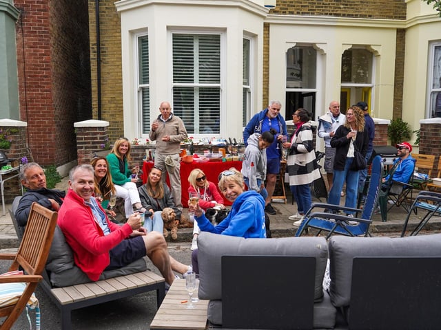 The street party on St. Edwards Road in Southsea. Picture: Alec Chapman