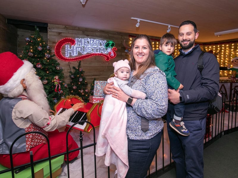 Families exploring the grotto.