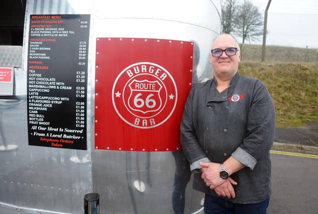 Route 66 Burger Bar held their first day of opening at their new location along Portsdown Hill on Tuesday, March 1.
Pictured is: Owner Steve Bray.
Picture: Sarah Standing (010322-5)