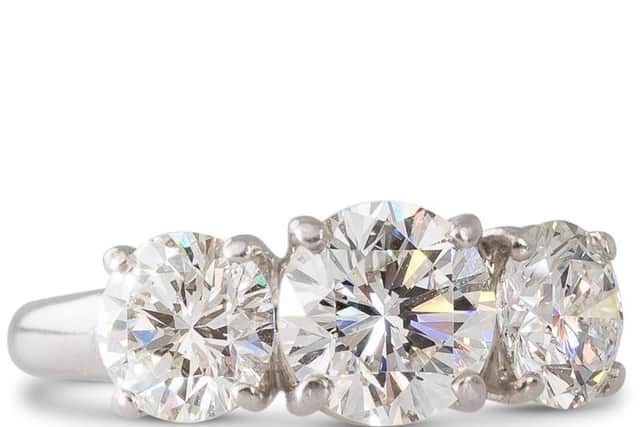 A ring similar to the one Kam Hussain from Portsmouth sold for £30,000