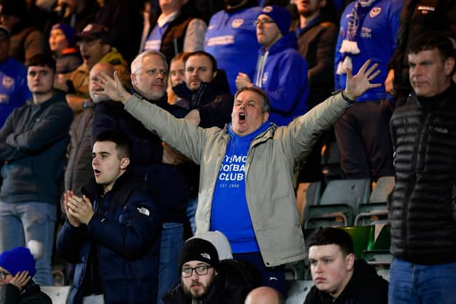 Pompey fans who made the midweek trip to Plymouth last season.