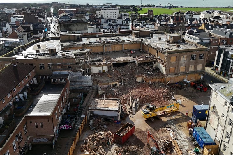 The former Debenhams store in Palmerston Road, Southsea - as captured by My Portsmouth By Drone.