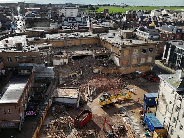 The former Debenhams store in Palmerston Road, Southsea - as captured by My Portsmouth By Drone.
