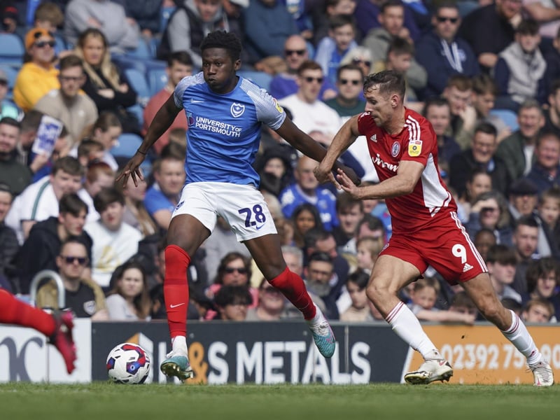 Di'Shon Bernard takes control of the situation against Accrington this afternoon. Picture: Jason Brown/ProSportsImages