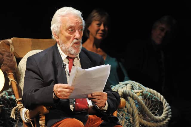 Actor and presenter Bernard Cribbins, reading an excerpt from Winnie the Pooh after he received the annual J M Barrie Award for a lifetime of unforgettable work for children on stage, film, television and record, at the Radio Theatre at Broadcasting House in central London. Veteran actor Bernard Cribbins, who narrated The Wombles and starred in the film adaptation of The Railway Children, has died aged 93, his agent said. Issue date: Thursday July 28, 2022. Picture: PA Wire/PA Images/Nicholas.T.Ansell