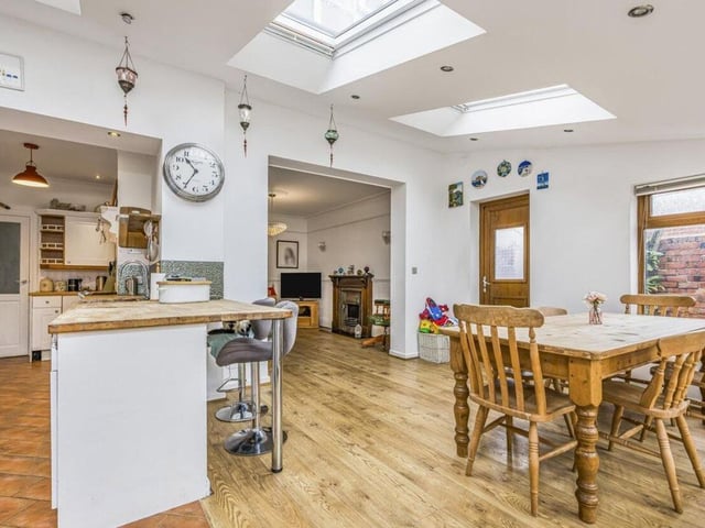 This property has three large three bedrooms and it is an end-terrace home.