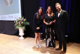 From left: Lucy Ambache, Shireen Hawkins, inclusion award winner, St Swithun's Catholic School & Matt Phelps