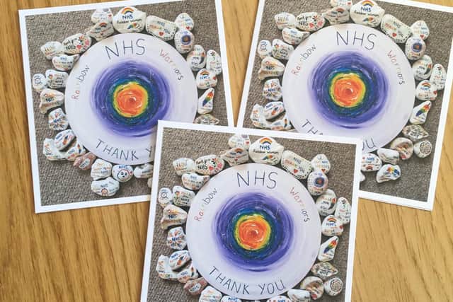 Cosham artist Pauline Lympany created some rainbow artwork which she has had printed on thank you cards to raise money for the NHS