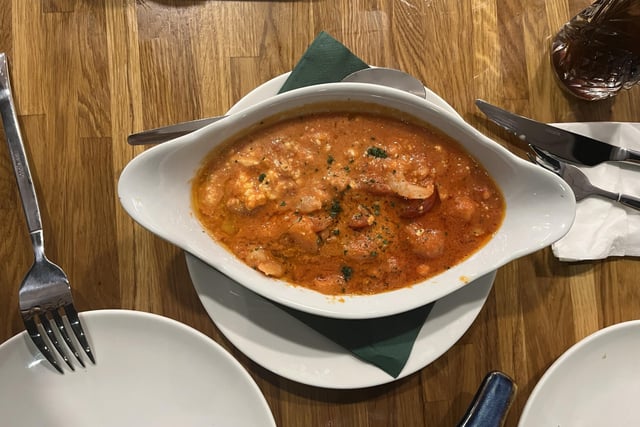 Dish Detective loved the shrimp saganaki and the friendly atmosphere at El Greco, especially from owner Kristos Serani. The mystery reviewer shook Mr Serani's hand as they left, earmarking a return.