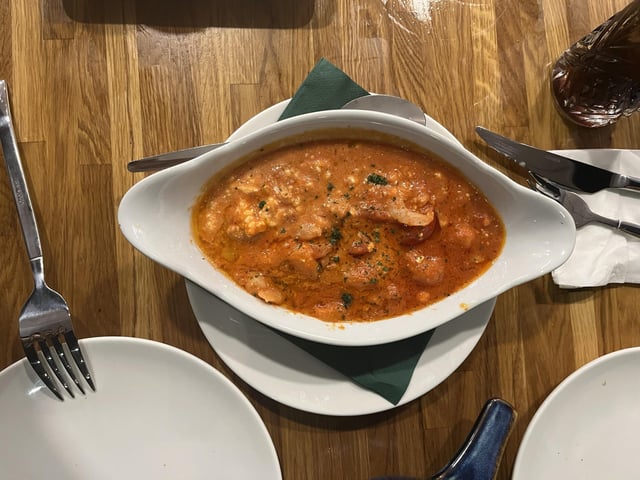 Dish Detective loved the shrimp saganaki and the friendly atmosphere at El Greco, especially from owner Kristos Serani. The mystery reviewer shook Mr Serani's hand as they left, earmarking a return.