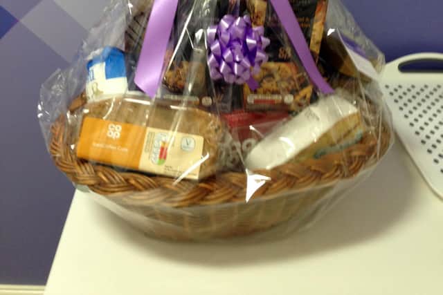 One of the hampers donated by The Co-operative Funeralcare for a local raffle