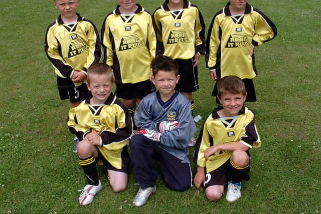 Mason Mount, front right, played for Boarhunt Rovers in 2005. Picture: Malcolm Wells (053105-107)