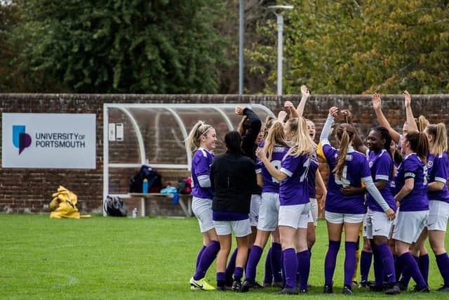 The University of Portsmouth Women's Football Club has been recognised as the best performing sports team.