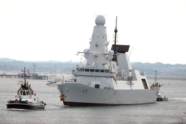 HMS Defender leaving Portsmouth last year. Picture: Sarah Standing