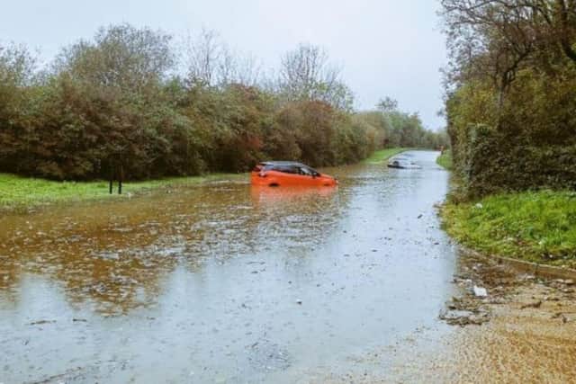 Flooding on the Isle of Wight.