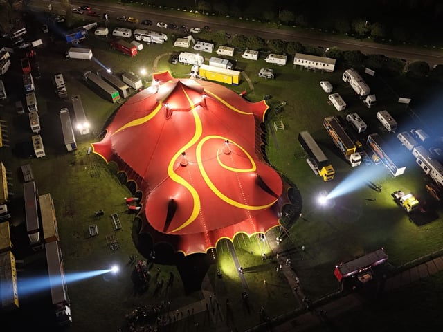 Some incredible drone shots of the circus on Southsea Common. Picture: My Portsmouth By Drone