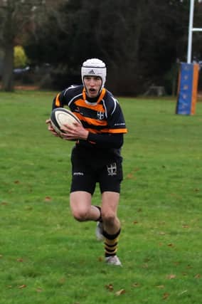 About to score for Portsmouth RFC Colts against Gosport & Fareham RFC Colts