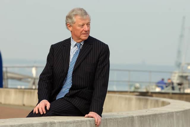 Sir Peter Viggers celebrating 30 years as the MP for Gosport in 2004. Photo: Steve Reid
