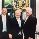 From left - AFC Portchester quartet Colin Brans, Pete Stiles, Steve Woods and Jason Brooker at Buckingham Palace in June 2011 to collect the Queen's Award.