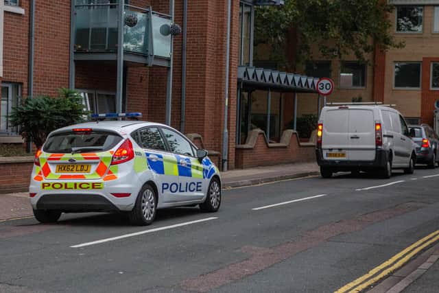 Police in Gamble Road in Buckland on October 1 after a man was slashed in the neck the night before at 9.10pm. Picture: Habibur Rahman
