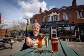 Karen Hughes, landlady of the Admiral Drake in Portsmouth, pictured in April 
Picture: Habibur Rahman