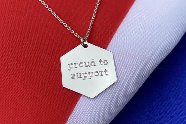 One of the pieces being sold by Charlotte Saunders as part of her new business helping military families cope with the hardship of loved ones on deployment