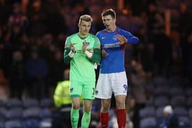 Oli Hawkins' final start as a defender for Pompey came in a 2-2 draw with Peterborough in December 2019. Picture: Joe Pepler