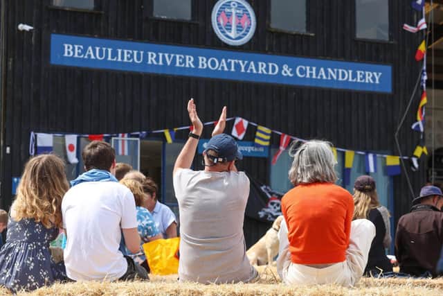 Enjoying the summer party at Buckler's Hard Yacht Harbour