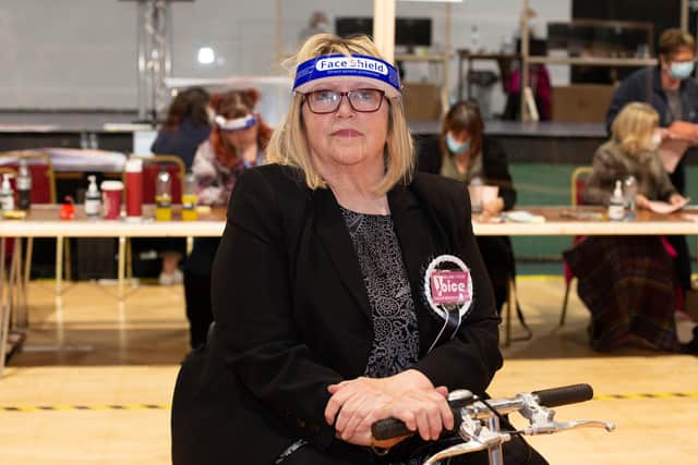Jeannie Wigmore at the Fareham election count in Ferneham hall in May 2021
Picture: Habibur Rahman