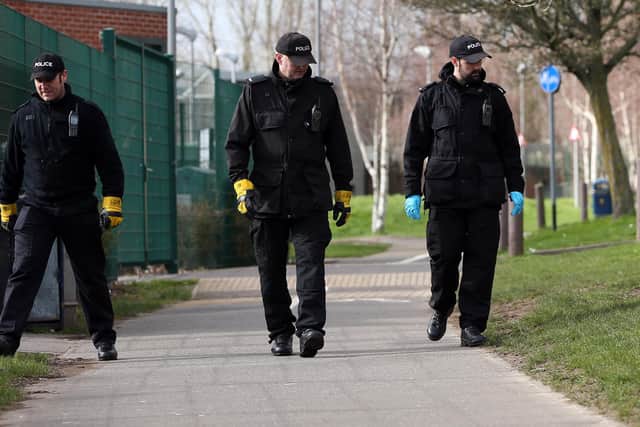 Police at the scene of an incident in Allaway Avenue, Paulsgrove.
Picture: Chris Moorhouse     (010320-10)