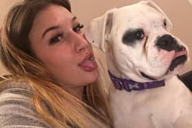 Lucy, 19 from Basingstoke, with her dog Bonnie. Picture: Hampshire County Council