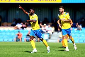 Abdulai Baggie, left, scored Gosport's opening goal in Tuesday's Southern League win at Salisbury. Picture by Tom Phillips