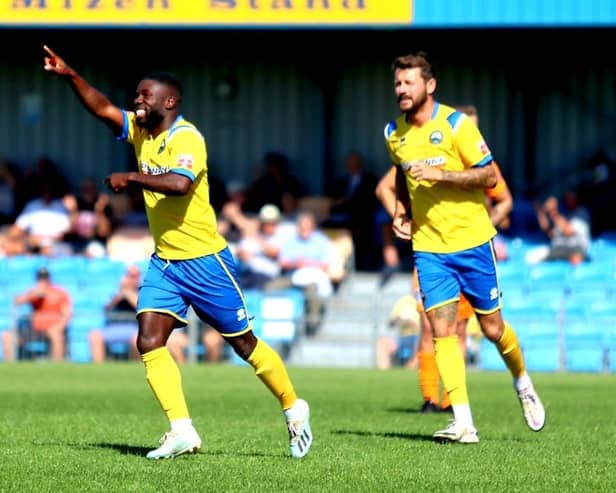 Abdulai Baggie, left, scored Gosport's opening goal in Tuesday's Southern League win at Salisbury. Picture by Tom Phillips