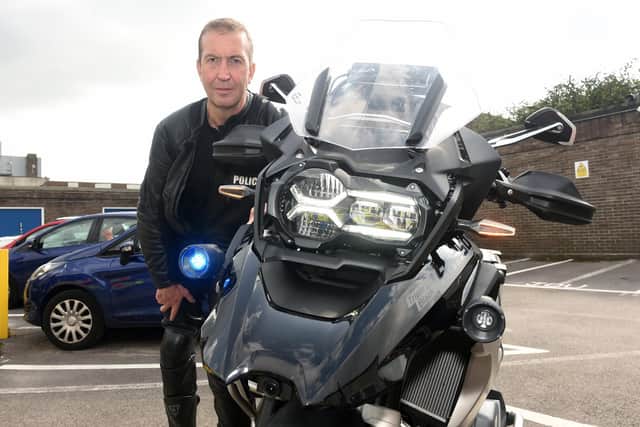The new bikes are a 'game-changer' to tackle criminals escaping off-road, according to Inspector Andy Tester. Picture:Sarah Standing (220922-3663)