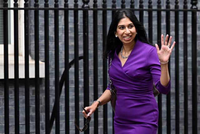 Fareham MP Suella Braverman QC arrives at 10 Downing Street on July 12, 2022 in London. Photo by Leon Neal/Getty Images
