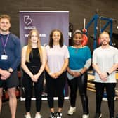 From left - Robert Rowland, Tara-May Morse, Mackenzie Steele, Roni Edwards, Alistar Raddon, Dr Thierry Middleton. © Karen Bornhoft/University of Portsmouth