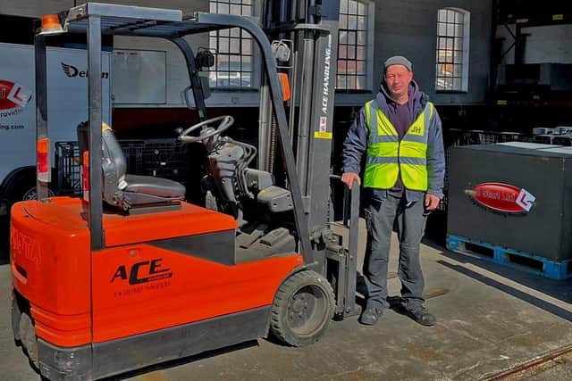 Gustas Pipyne is looking forward to a brighter future after updating his forklift truck training with Hilsea-based 2 Start Training.
