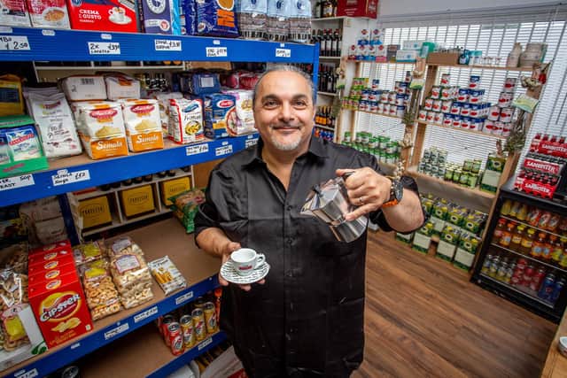 Owner Alessandro Florio at his new deli in Claybank Road, Hilsea 
Picture: Habibur Rahman