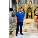 Joshua Hammond and Lucy Lewis from Southern Health at Westminster Abbey for the Florence Nightingale service on May 11