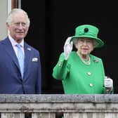 Queen Elizabeth II, the Prince of Wales and Prince George, on the balcony of Buckingham Palace at the end of the Platinum Jubilee Pageant on the last day of the four-day celebrations. Credit: Frank Augustein/PA Wire