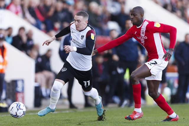 Ronan Curtis has suffered a disappointing season for Pompey by his standards, despite scoring eight times. Picture: Daniel Chesterton/phcimages.com