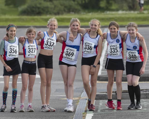 City of Portsmouth AC juniors ahead of the Lakeside Series 5k run. Picture by Paul Smith.