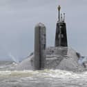 The sailor had been training on HMS Vanguard before raising his concerns about nuclear weapons. Pictured is HMS Vanguard as it 'vents off' as she leaves HMNB Clyde (Faslane).