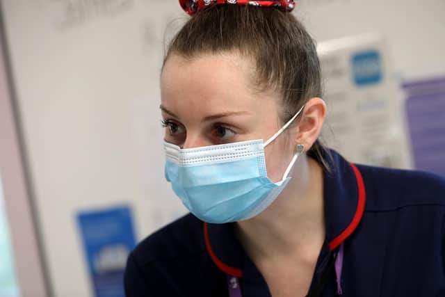 Clinical matron Megan Sankey at the St James's Hospital vaccine hub. Picture: Sam Stephenson